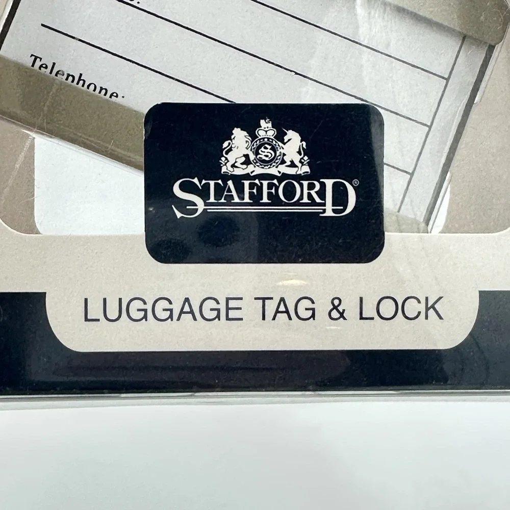 Stafford Luggage Tag & Lock Set Travel Accessory New Sealed